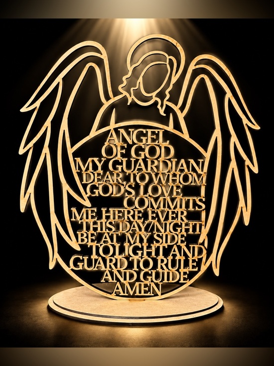 Hand Crafted Other - Handmade by me - Guardian Angel Wood Shelf Sign